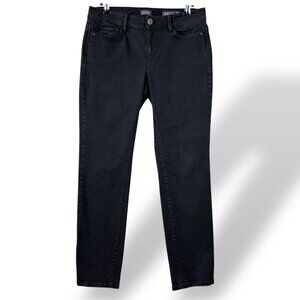 J.Jill Denim Jeans Womens Sz 6 Black Authentic Fit Slim Leg Ankle Stretch